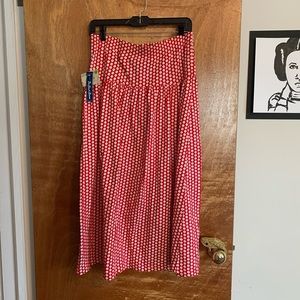 Adrienne Vittadini 80’s Red Skirt w/ Flowers NWT